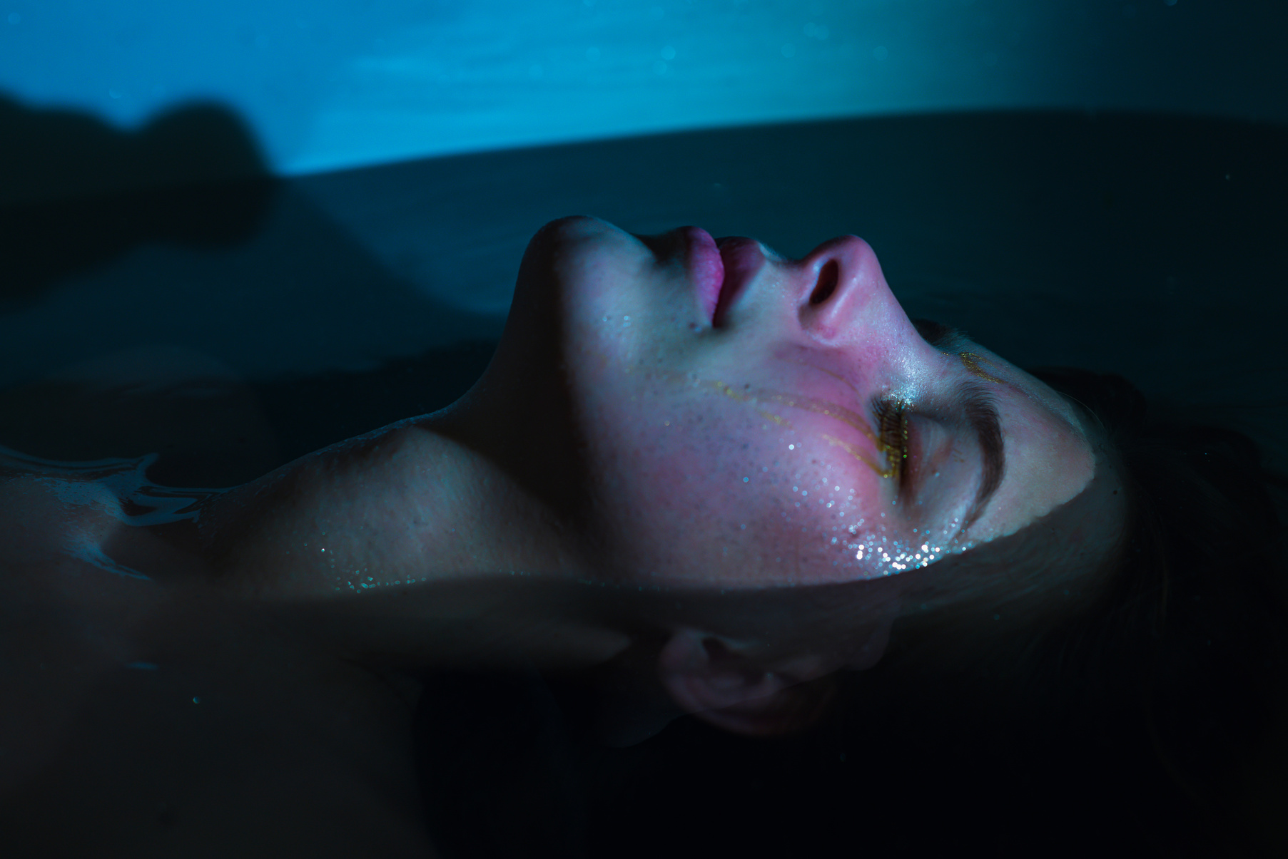 Girl in Water Mysterious Image